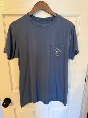 Unbranded Men's Crew Neck Pocket T-Shirt in Slate Blue